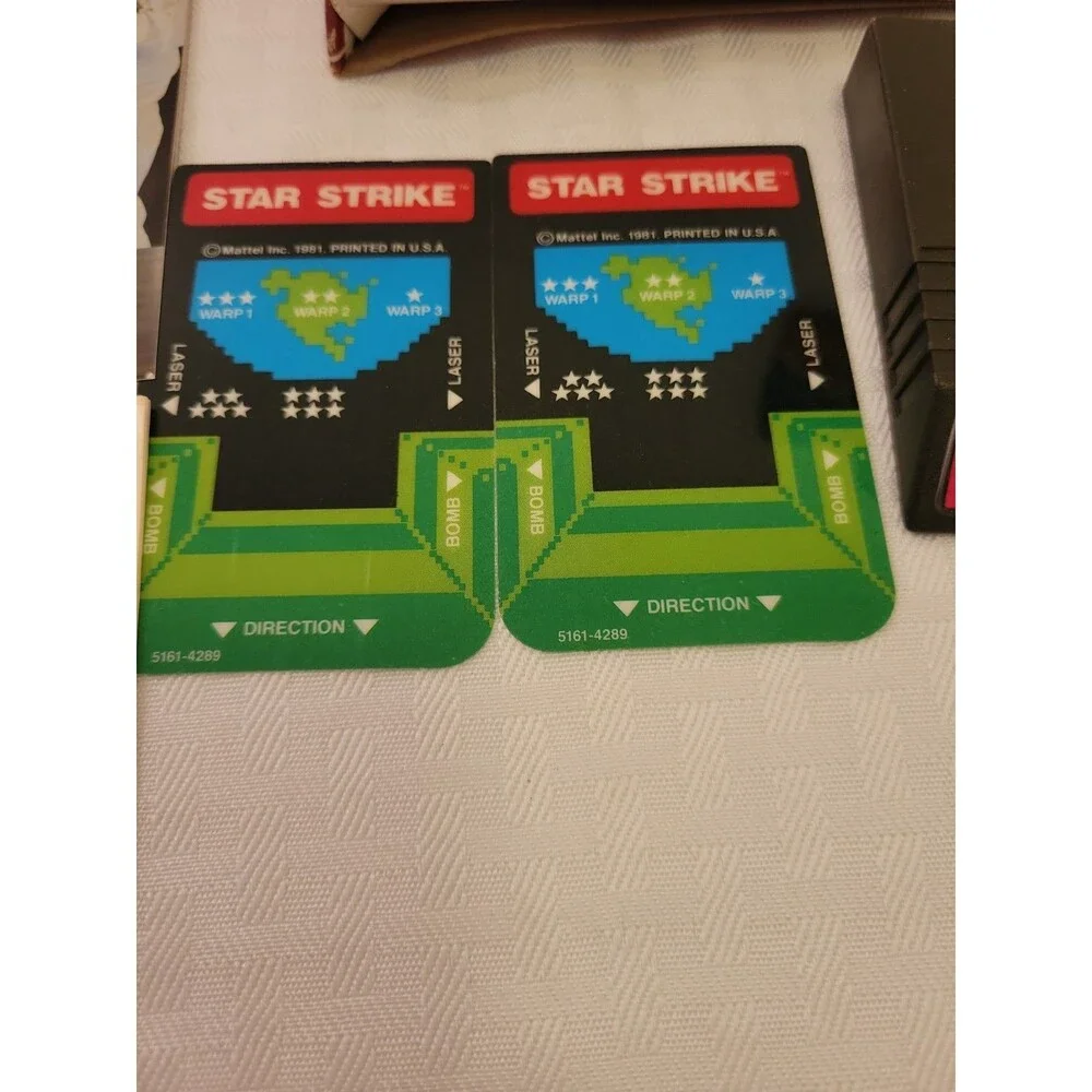 Star Strike Sears Tele Games  Intellivision CIB Complete w Overlays Damaged Box